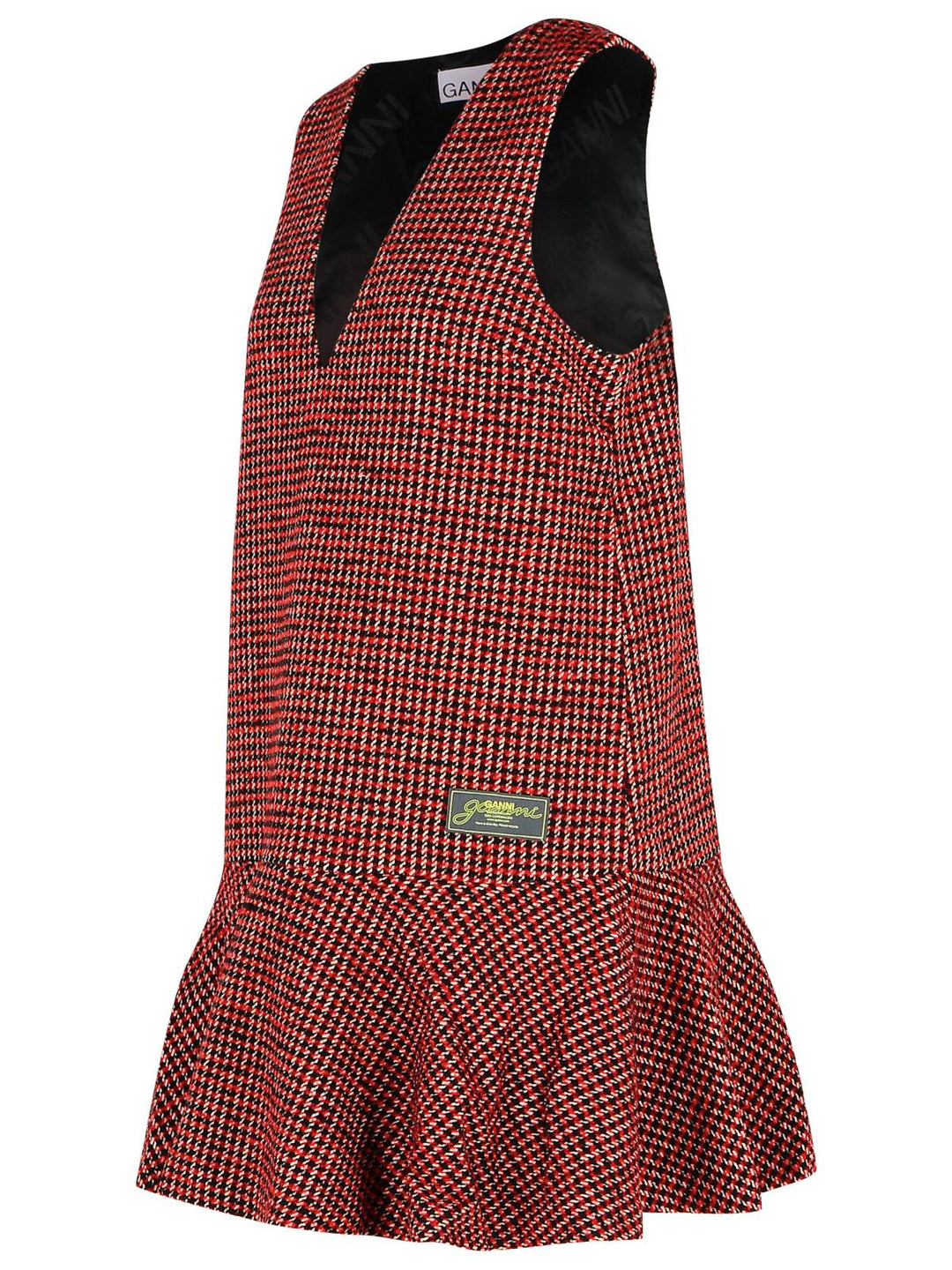 Ganni Red Wool Blend Dress Women