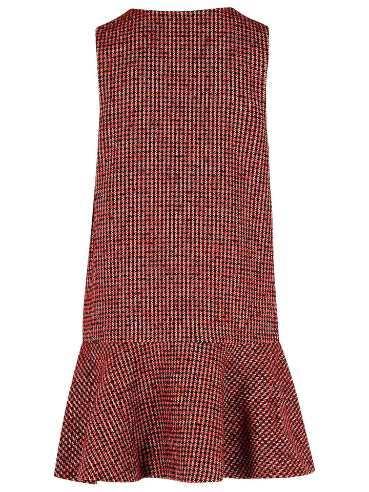 Ganni Red Wool Blend Dress Women