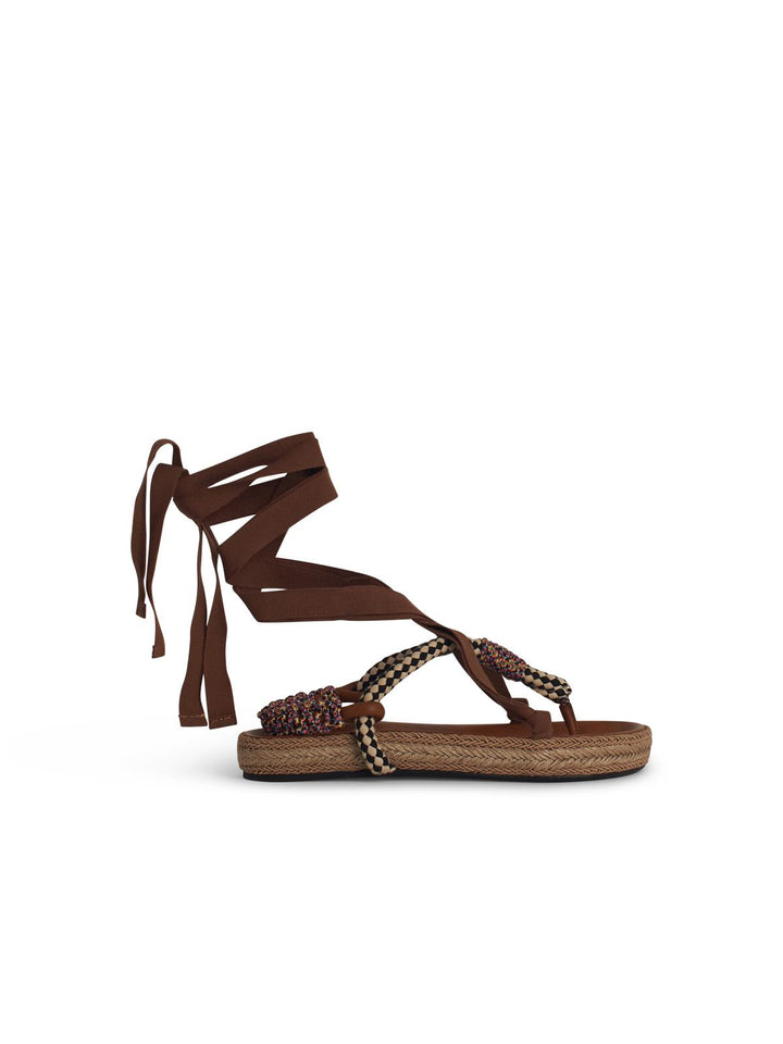 Isabel Marant Etoile 'Gypsa' Sandals In Beige Cotton Blend Women