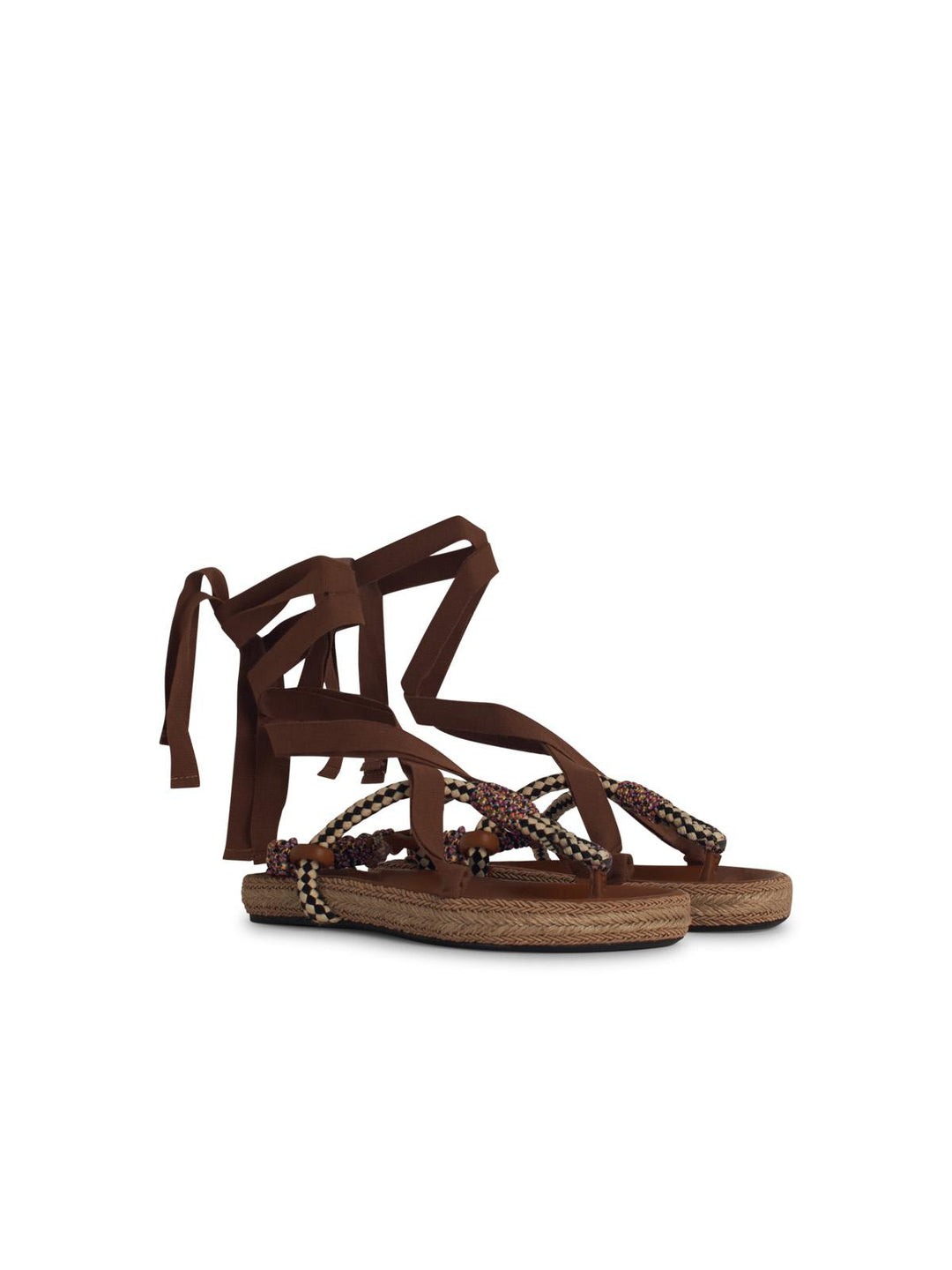 Isabel Marant Etoile 'Gypsa' Sandals In Beige Cotton Blend Women