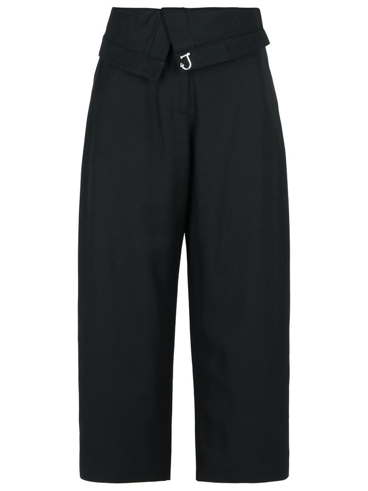 Jw Anderson Black Viscose Trousers Women
