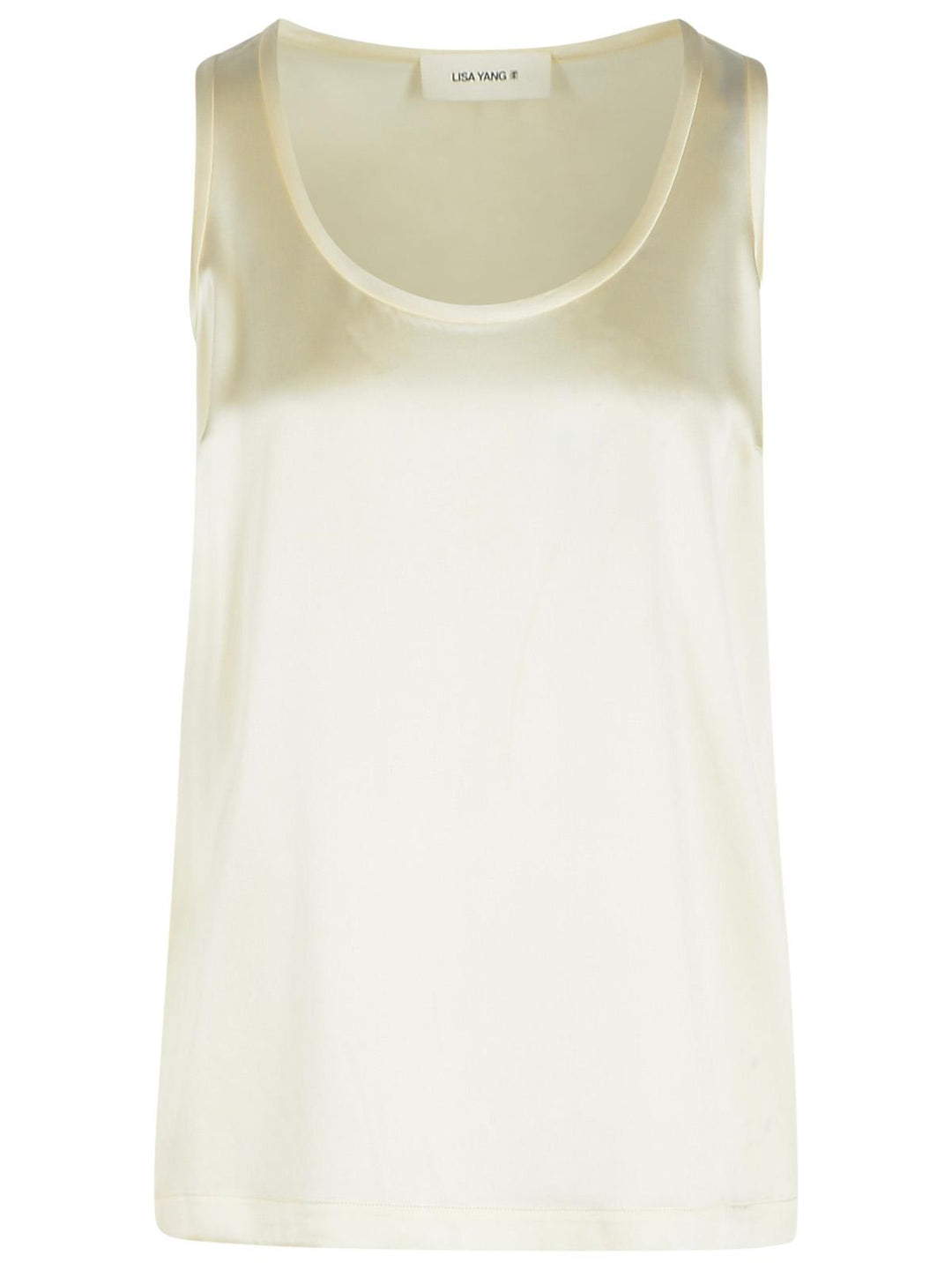 Lisa Yang 'Scoop' Ivory Silk Tank Top Women