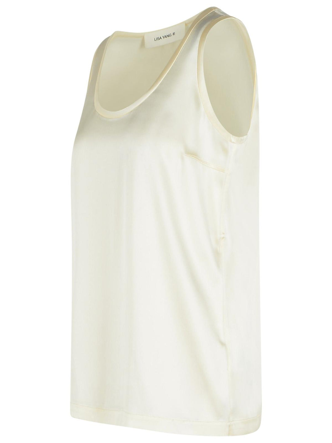 Lisa Yang 'Scoop' Ivory Silk Tank Top Women