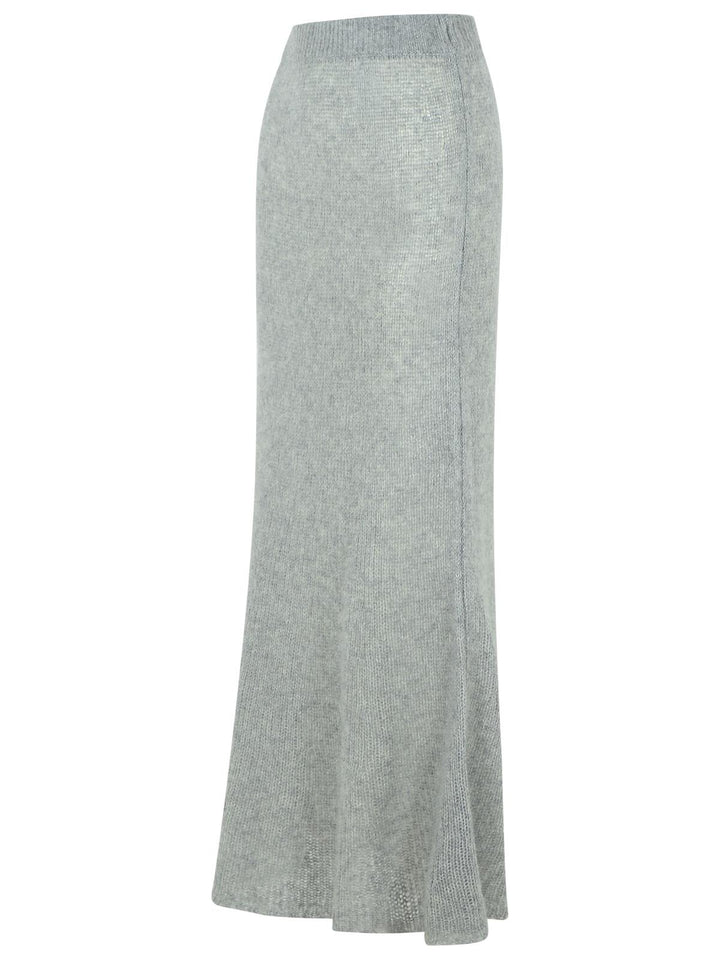 Lisa Yang 'Kelsy' Long Skirt In Grey Silk Blend Women