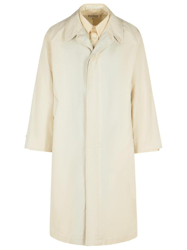 Maison Margiela Ivory Cotton Trench Coat Men
