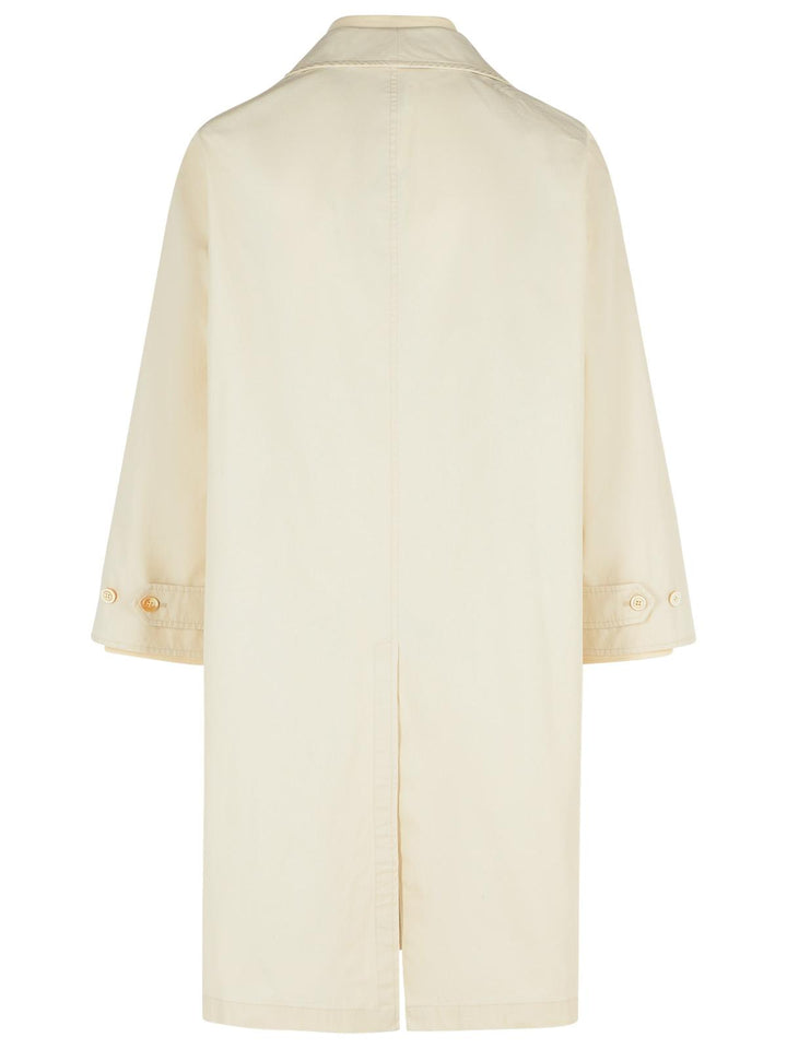Maison Margiela Ivory Cotton Trench Coat Men