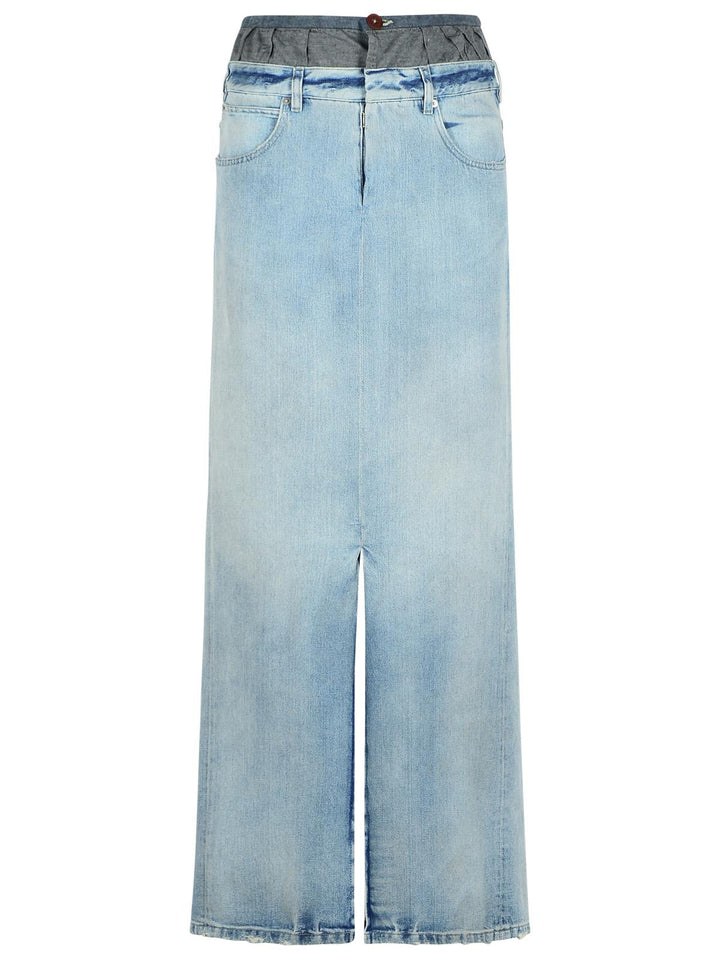 Maison Margiela Blue Denim Skirt Women
