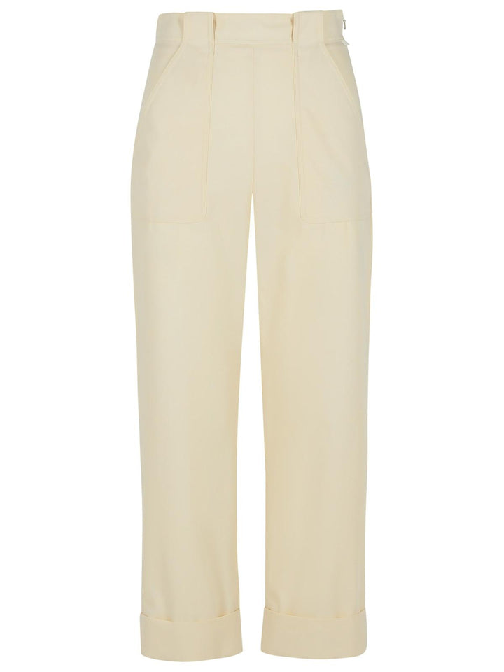 Max Mara Palio' White Cotton Pants Women