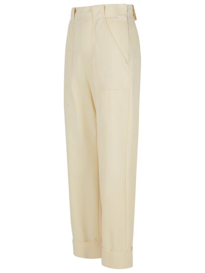 Max Mara Palio' White Cotton Pants Women