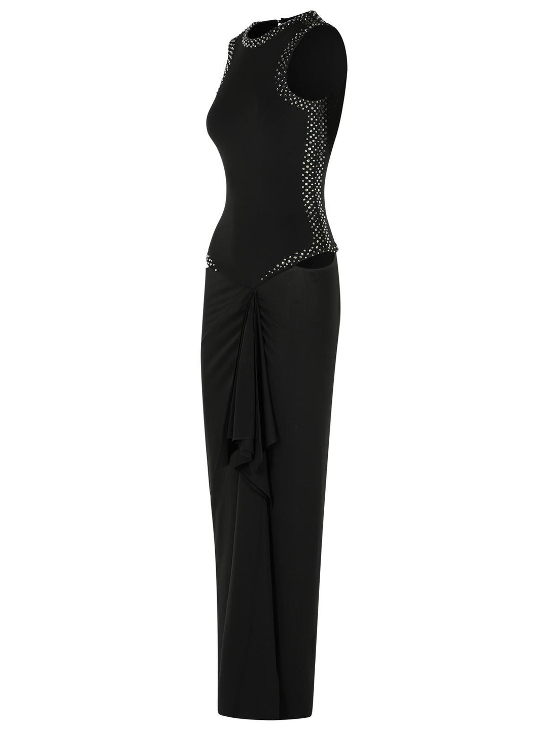 The Attico Dress In Black Acetate Blend Women