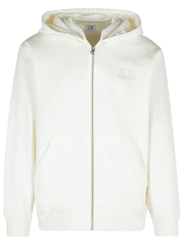 C.P. Company 'Lens' White Cotton Sweatshirt Men