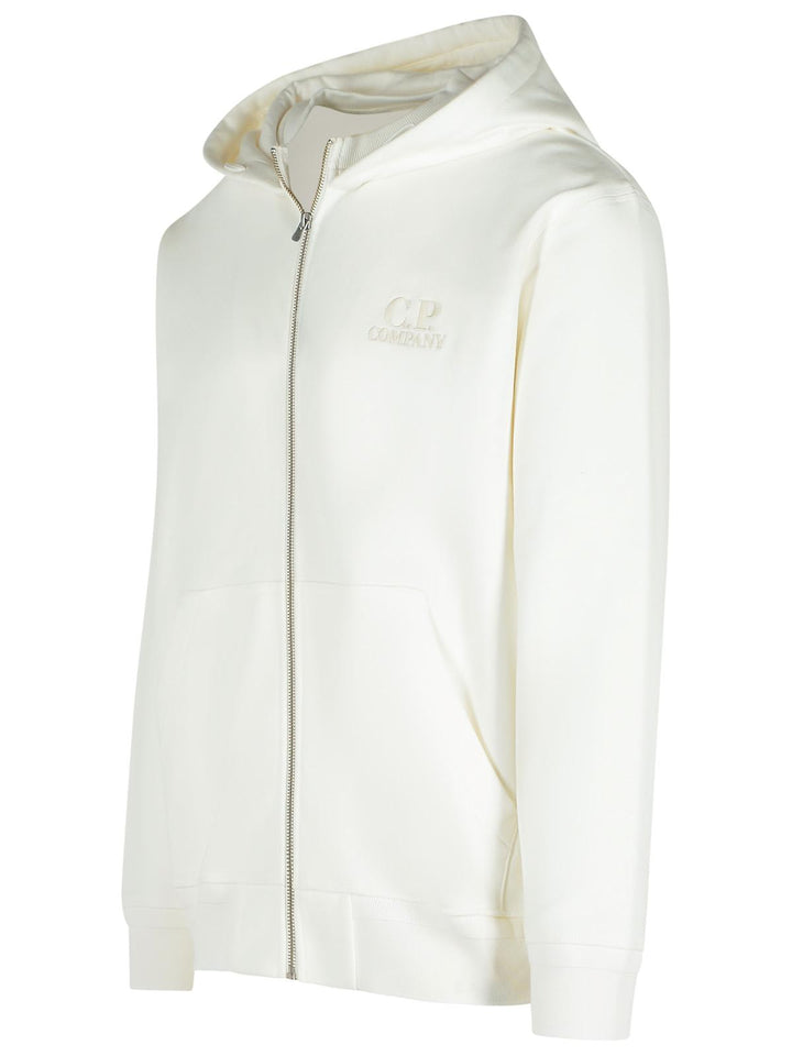 C.P. Company 'Lens' White Cotton Sweatshirt Men
