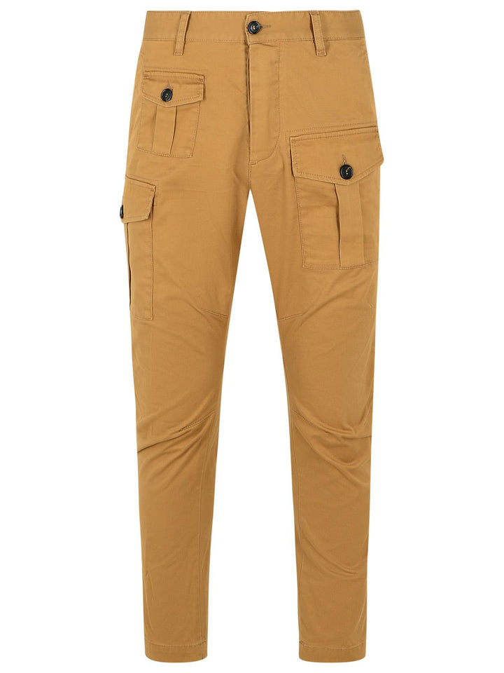 Dsquared2 'Sexy' Beige Cotton Cargo Pants Men