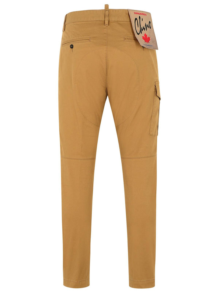 Dsquared2 'Sexy' Beige Cotton Cargo Pants Men