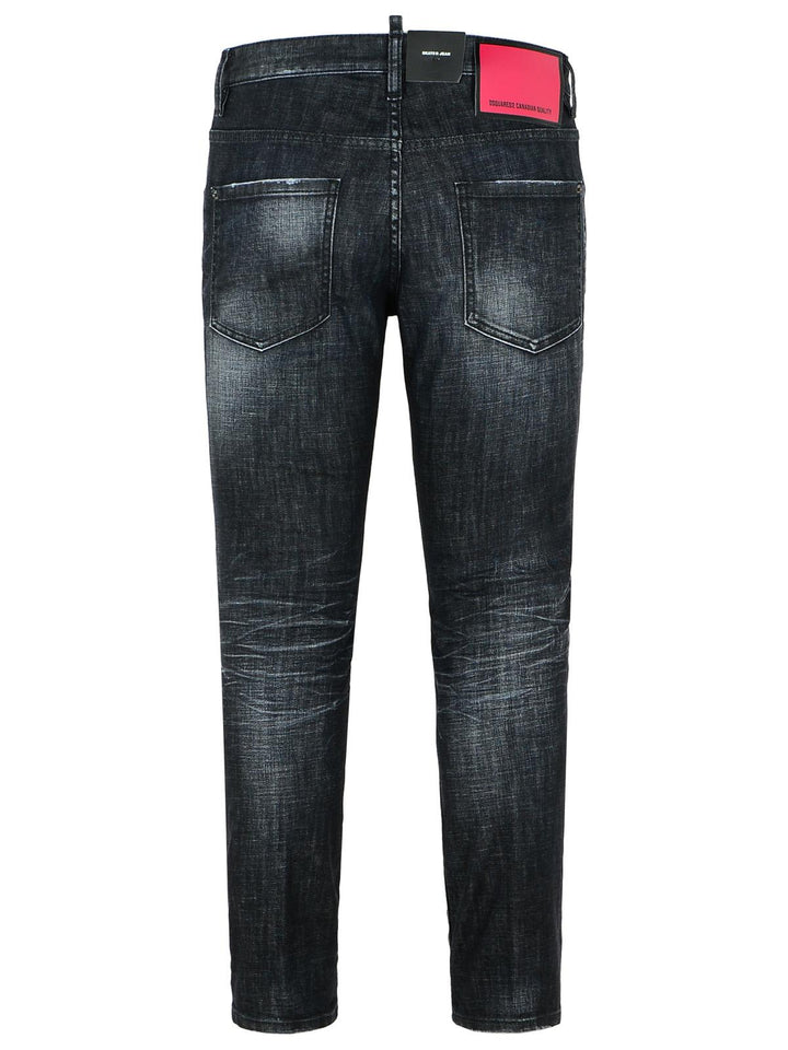 Dsquared2 'Skater Washed' Black Cotton Jeans Men