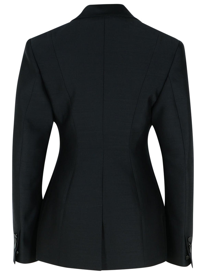 Dsquared2 'Dan' Black Virgin Wool Blend Blazer Women