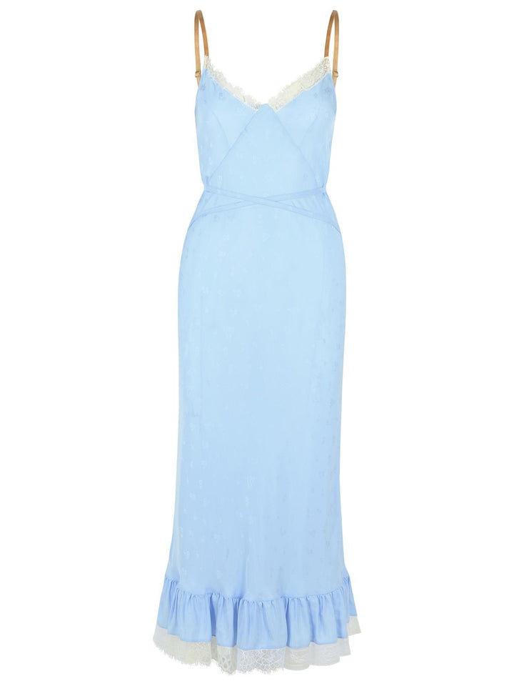 Moschino Light Blue Silk Misot Dress Women
