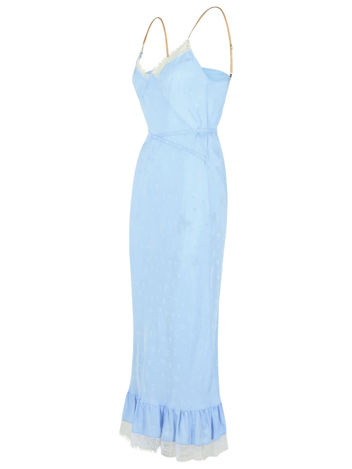 Moschino Light Blue Silk Misot Dress Women