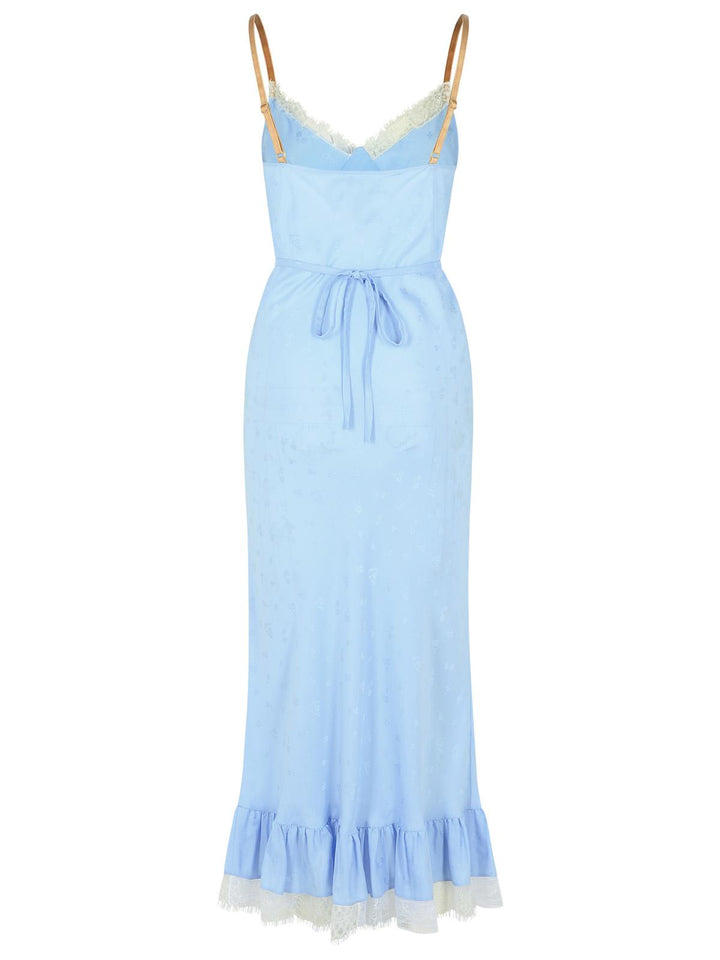 Moschino Light Blue Silk Misot Dress Women