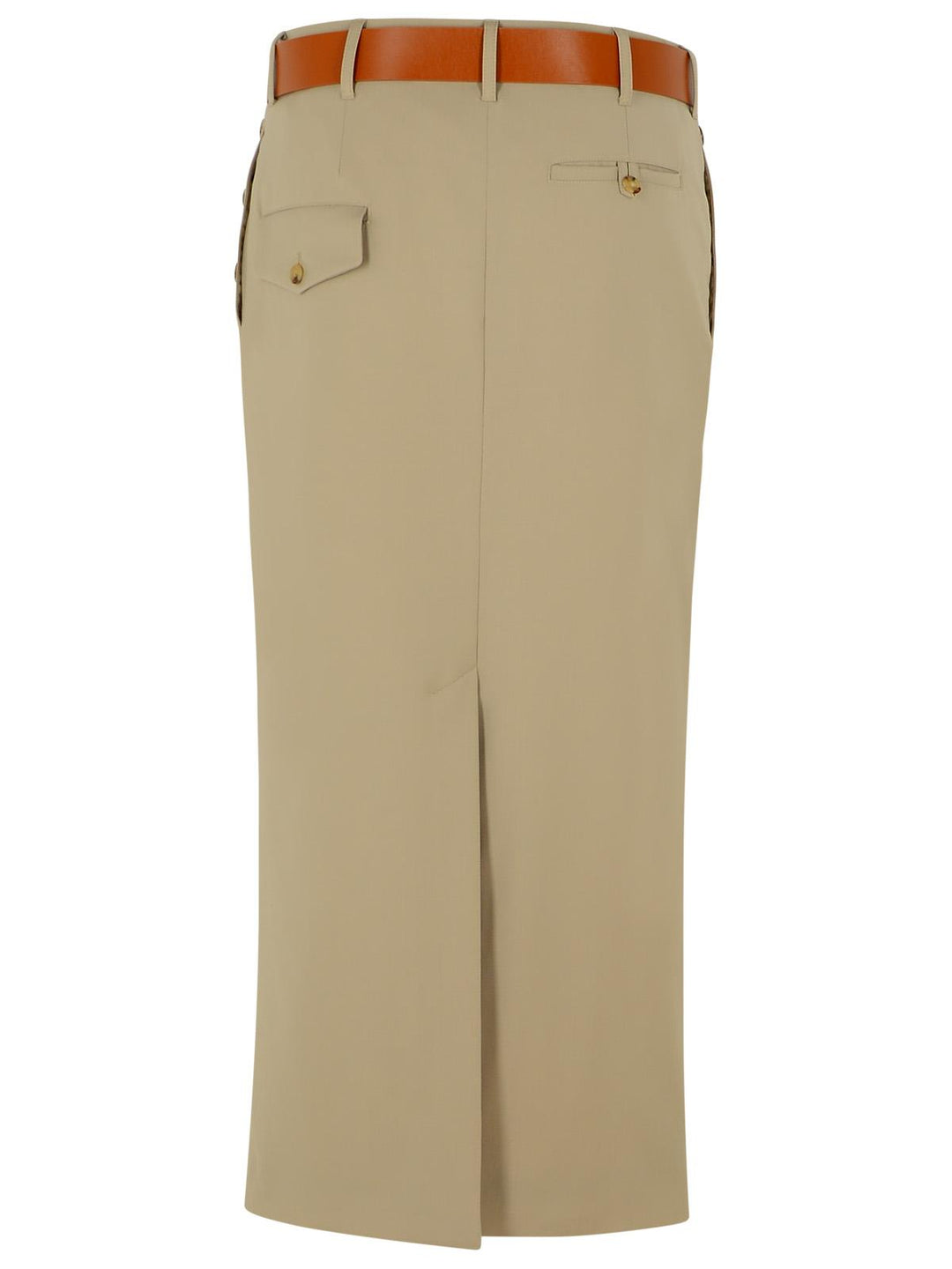 Moschino Beige Virgin Wool Skirt Women