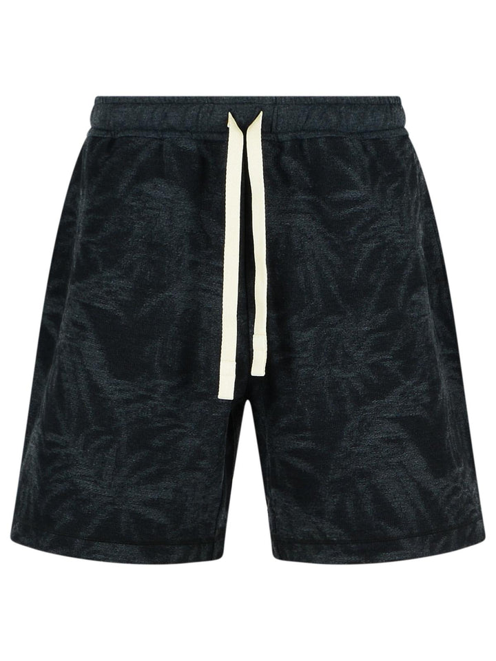 Palm Angels Black Cotton Bermuda Shorts Men