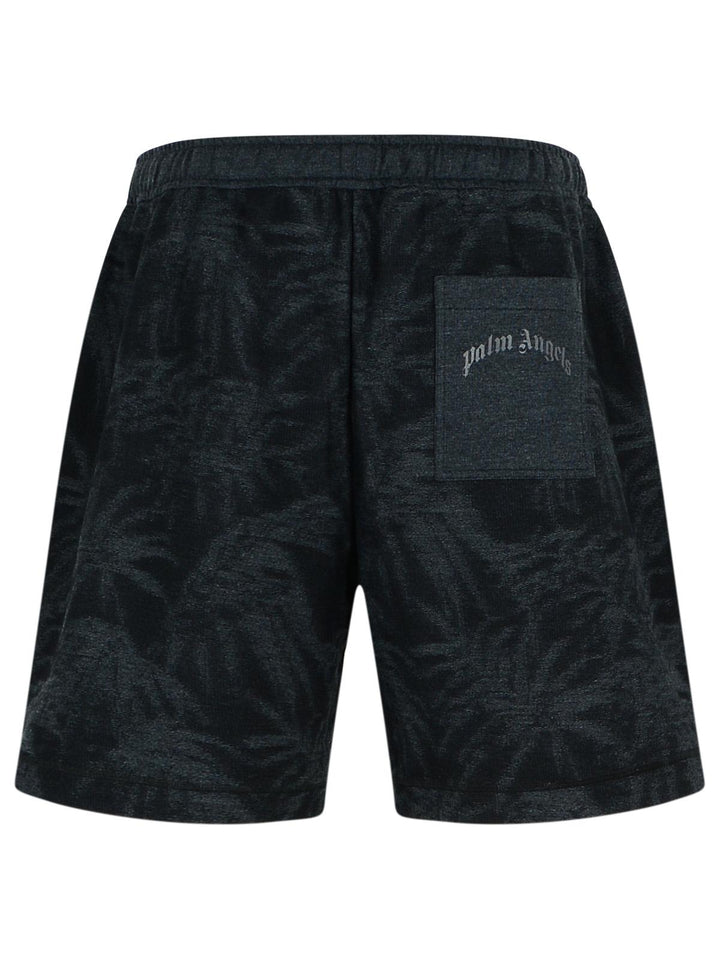 Palm Angels Black Cotton Bermuda Shorts Men