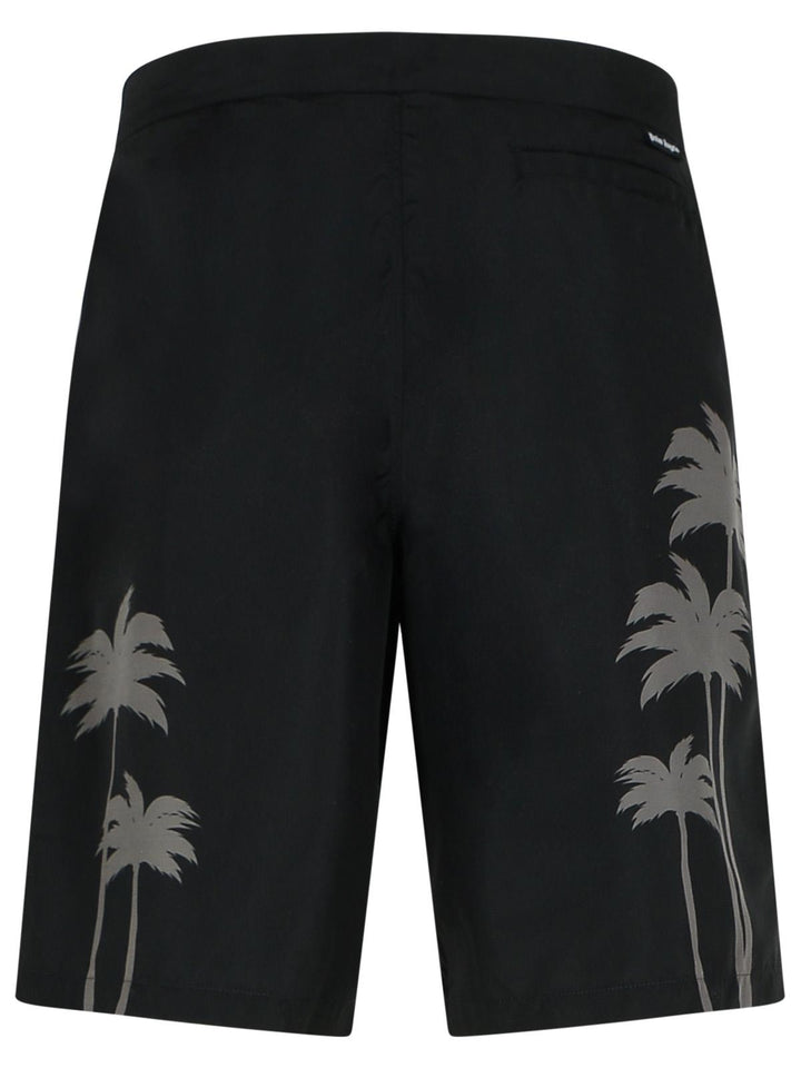 Palm Angels 'Palms' Black Polyester Swimsuit Men