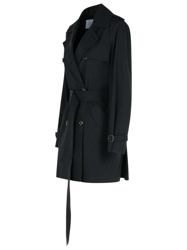 Max Mara 'Landa' Black Cotton Trench Coat Women