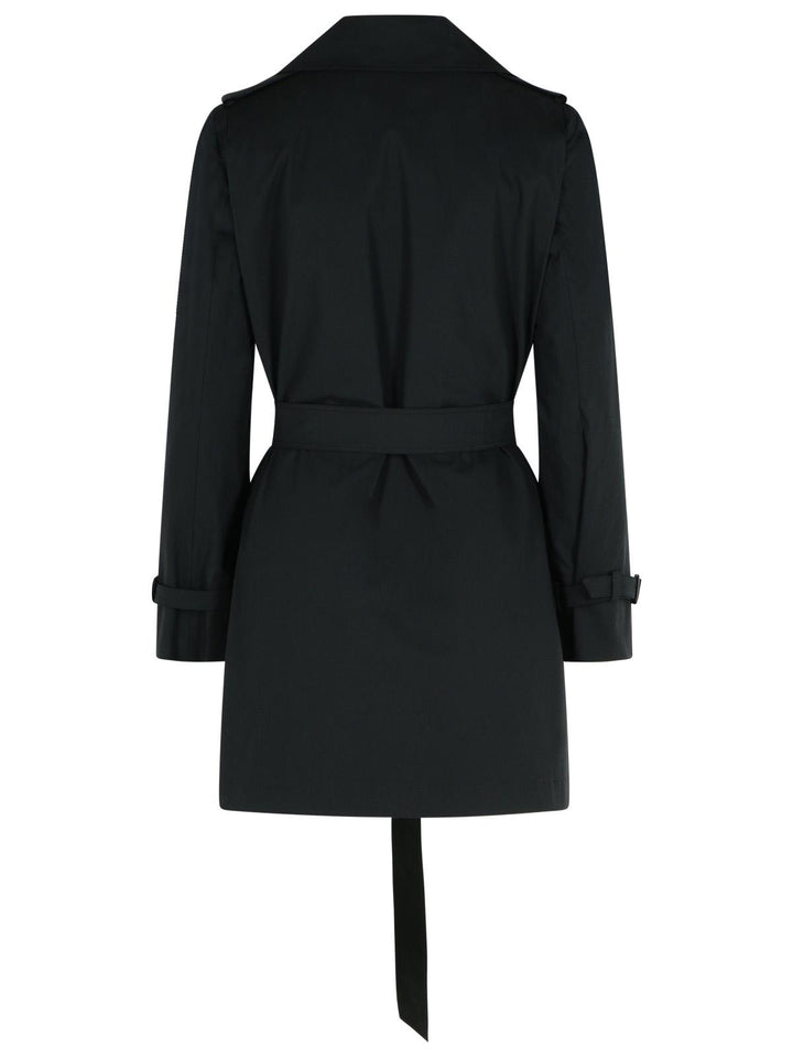 Max Mara 'Landa' Black Cotton Trench Coat Women