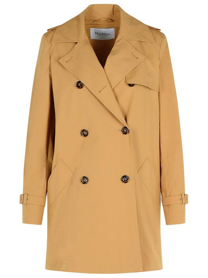 Max Mara 'Landa' Black Cotton Trench Coat Women