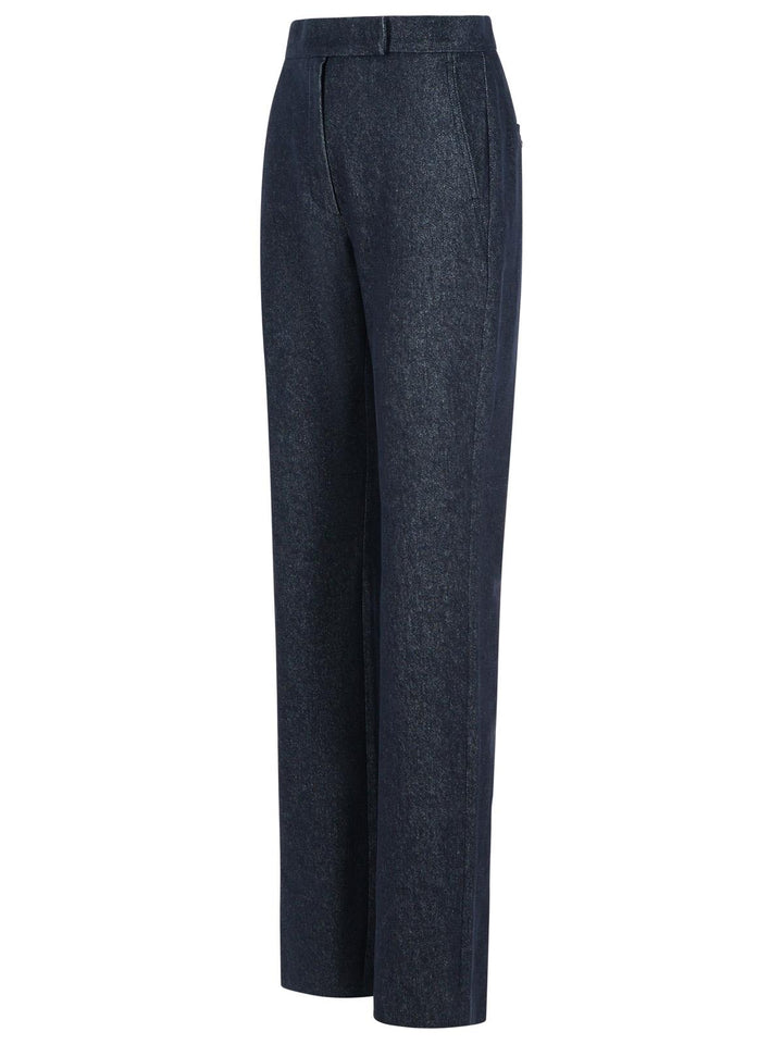 Max Mara 'Galizia' Blue Cotton Pants Women