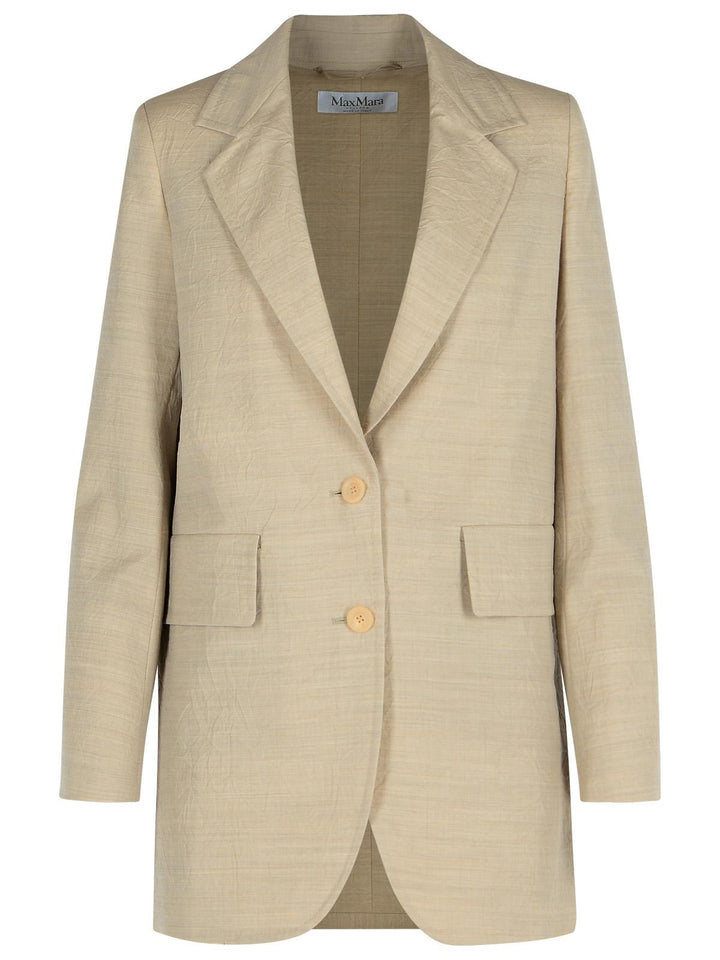 Max Mara 'Acacia' Beige Virgin Wool Jacket Women