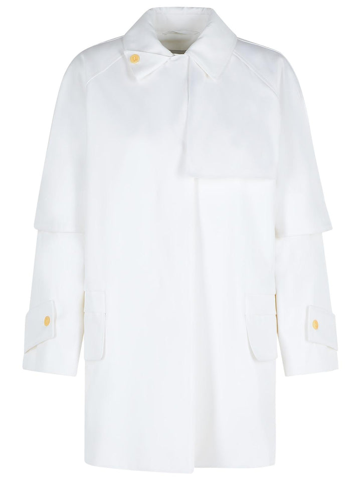 Max Mara 'Baba' White Cotton Raincoat Women