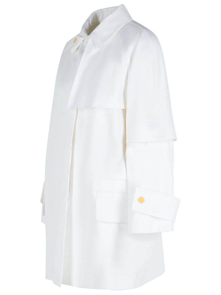 Max Mara 'Baba' White Cotton Raincoat Women