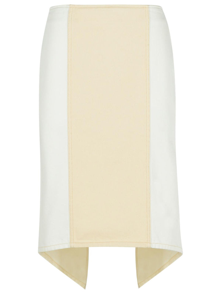 Jw Anderson 'Layered' White Cotton Skirt Women