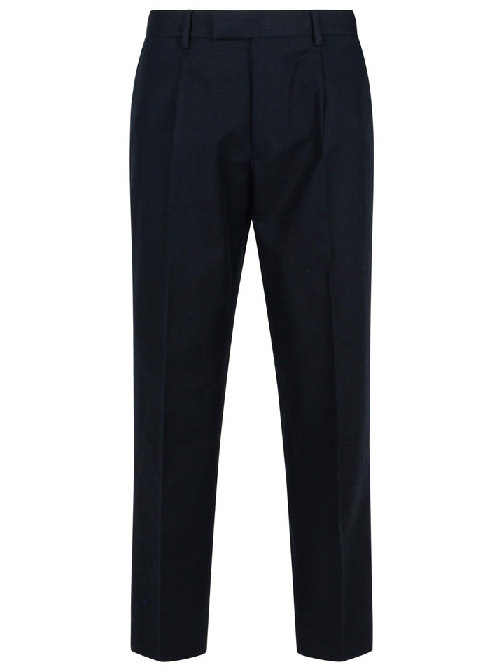 Zegna Blue Cotton Blend Pants Men