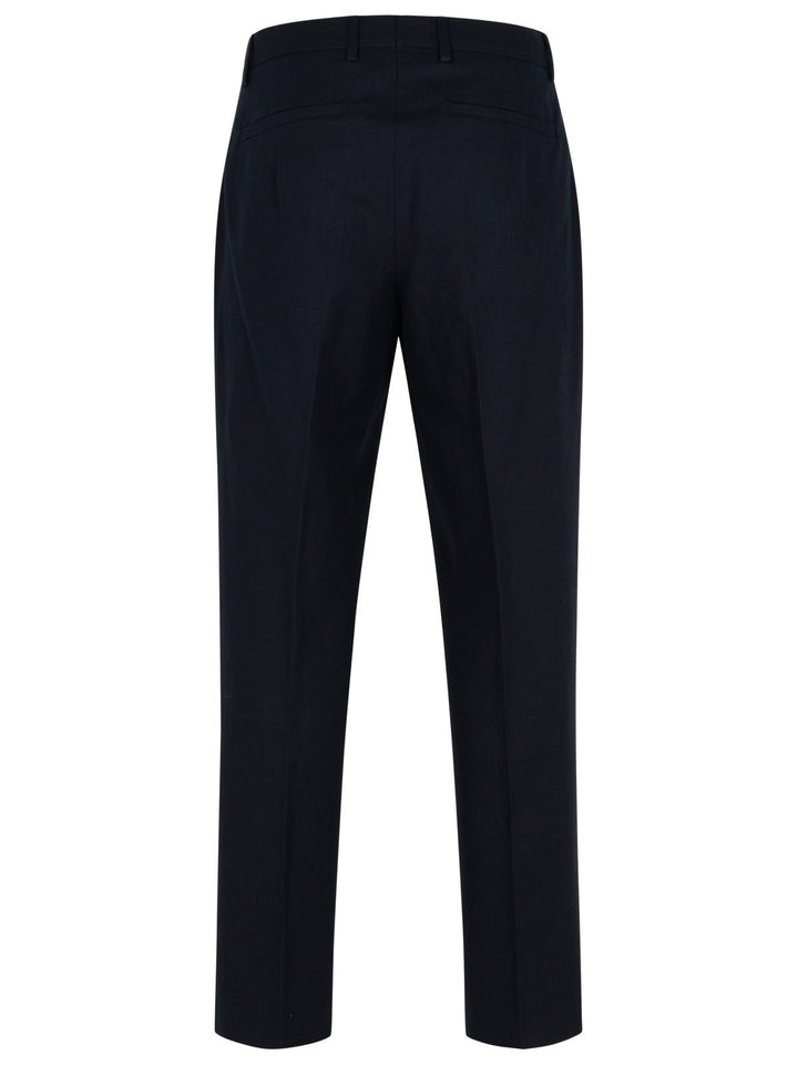 Zegna Blue Cotton Blend Pants Men
