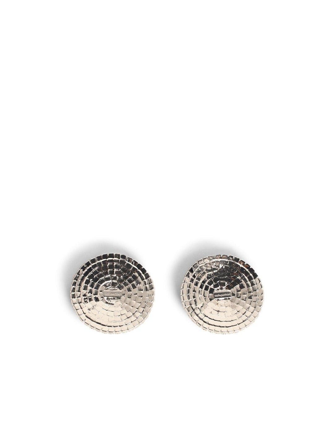 Self Portrait 'Round Crys' Silver-Plated Brass Earrings Women