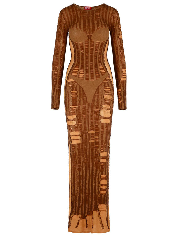 Diesel 'Calimera' Brown Cotton Blend Dress Women