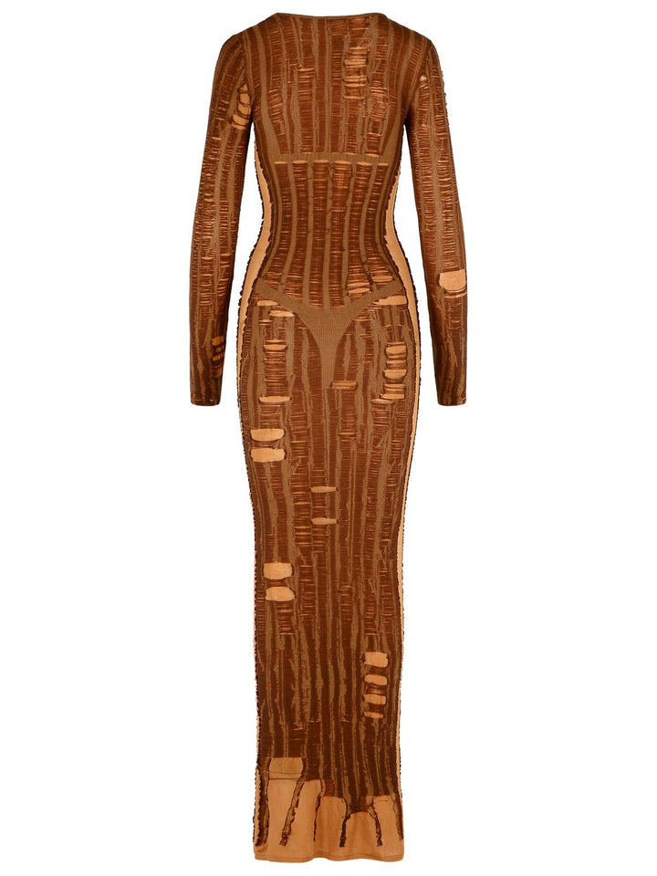 Diesel 'Calimera' Brown Cotton Blend Dress Women