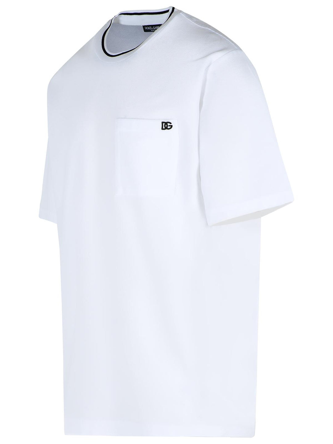Dolce & Gabbana White Cotton Piquet T-Shirt Men