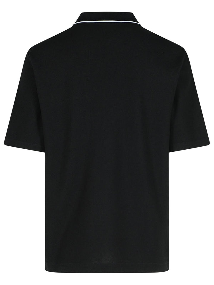 Dolce & Gabbana Black Cotton Polo Shirt Men