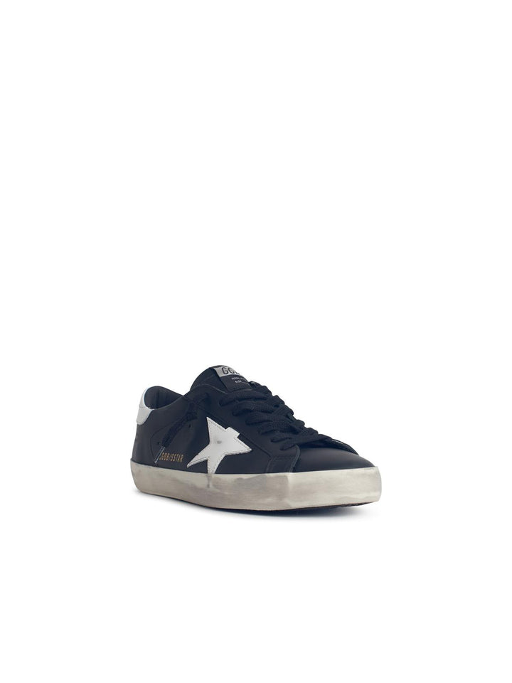 GOLDEN GOOSE white star navy leather sneakers