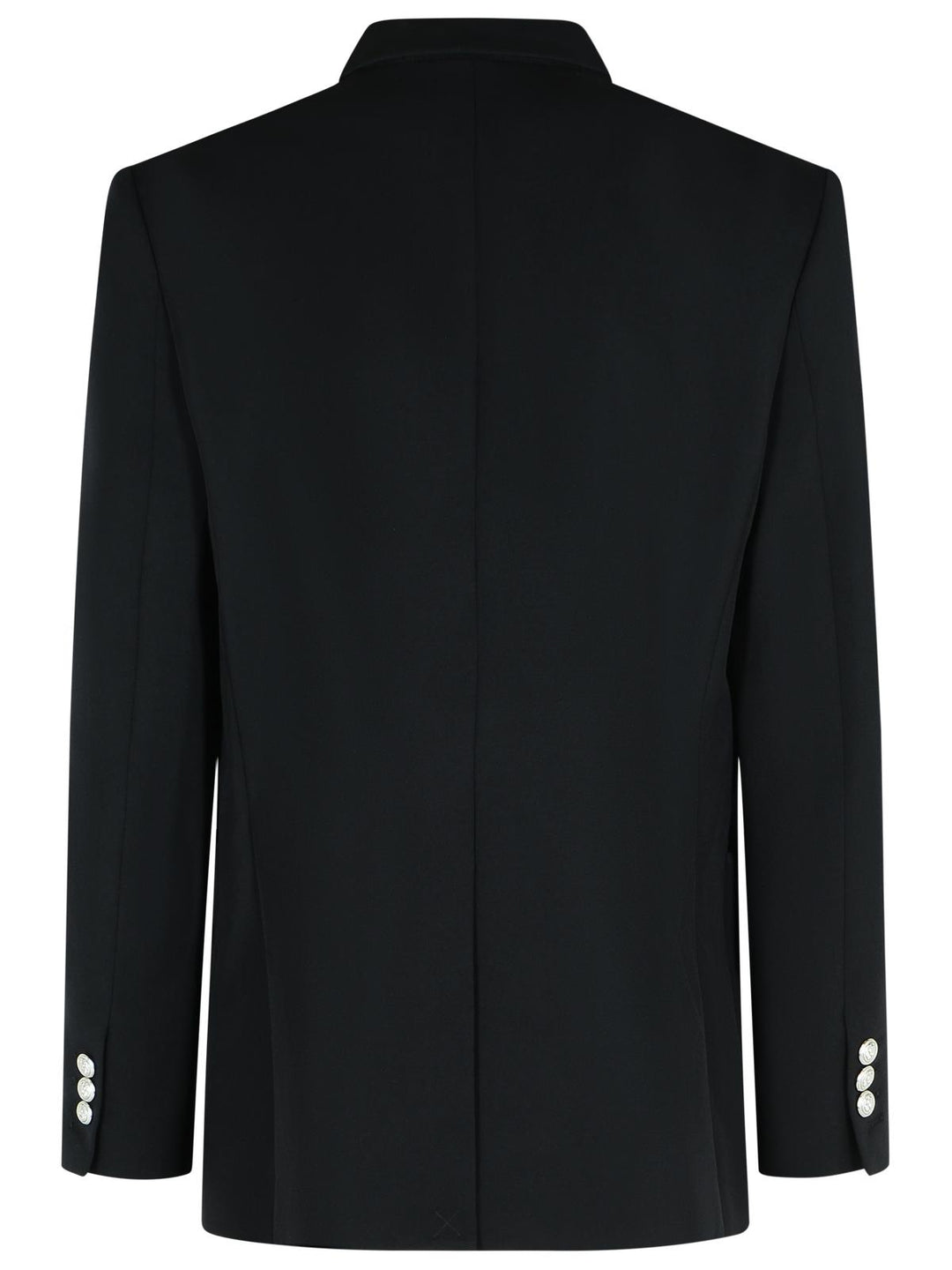 Balmain Black Virgin Wool Blazer Men
