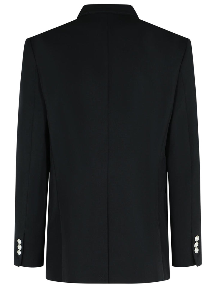 Balmain Black Virgin Wool Blazer Men
