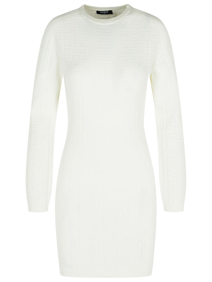 Balmain White Viscose Blend Dress Women