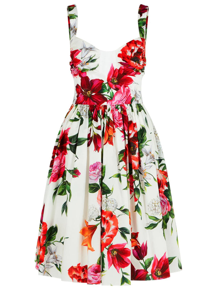 Dolce & Gabbana White Cotton Poplin Dress Women