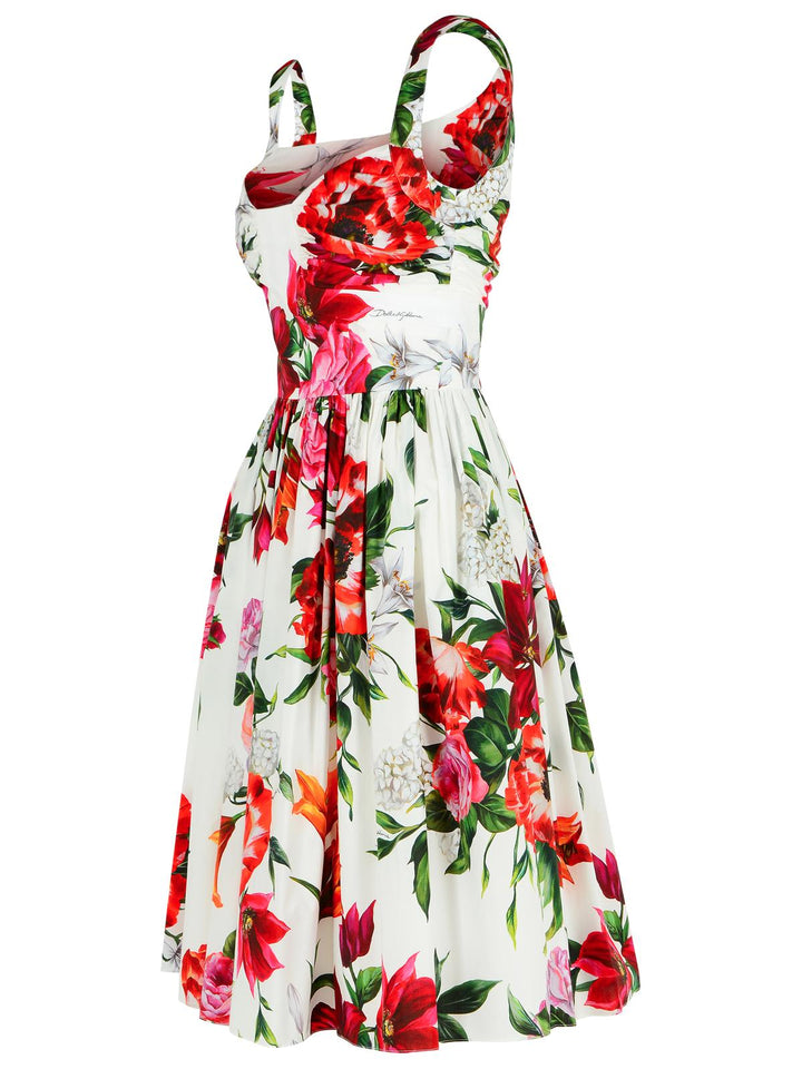 Dolce & Gabbana White Cotton Poplin Dress Women