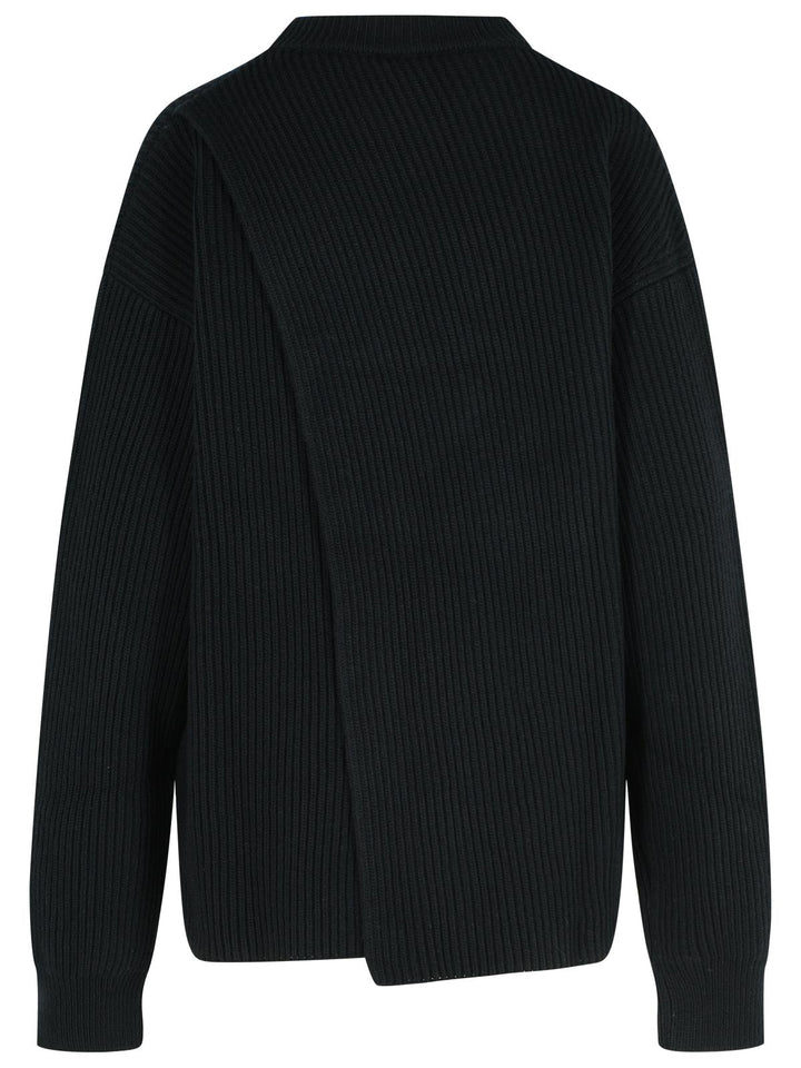 Jil Sander Black Wool Crew Neck Sweater Women