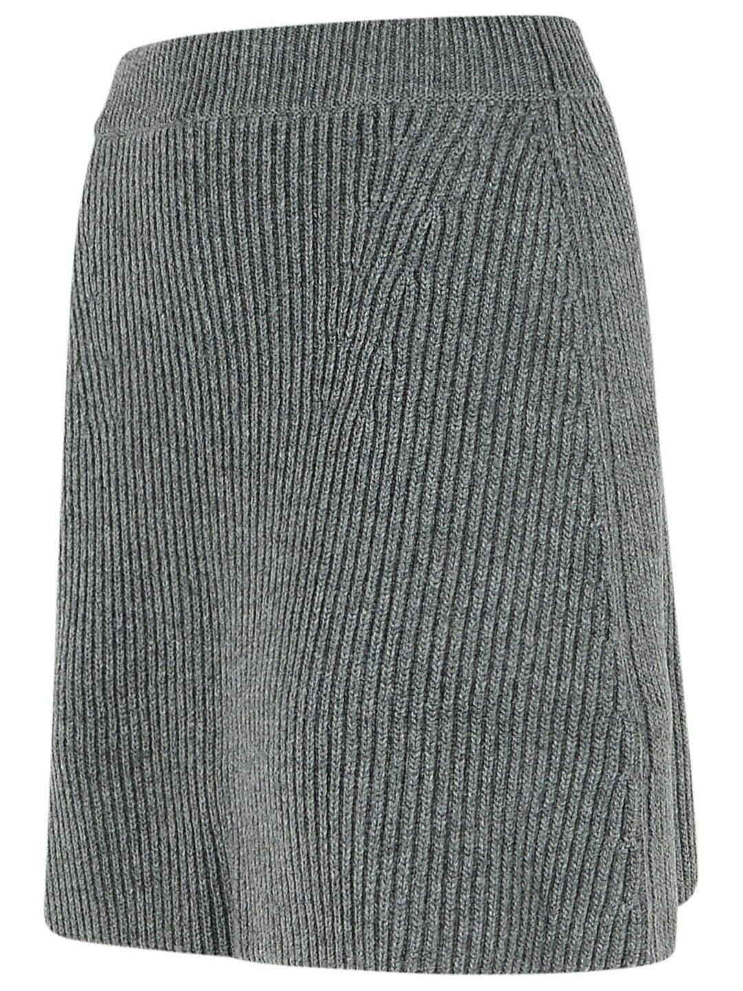 Jil Sander Grey Wool Miniskirt Women